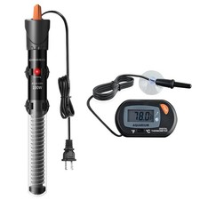 HiTauing Aquarium Heater 25W/50W/100W/200W/300W, Adjustable Knob Fish Tank He...