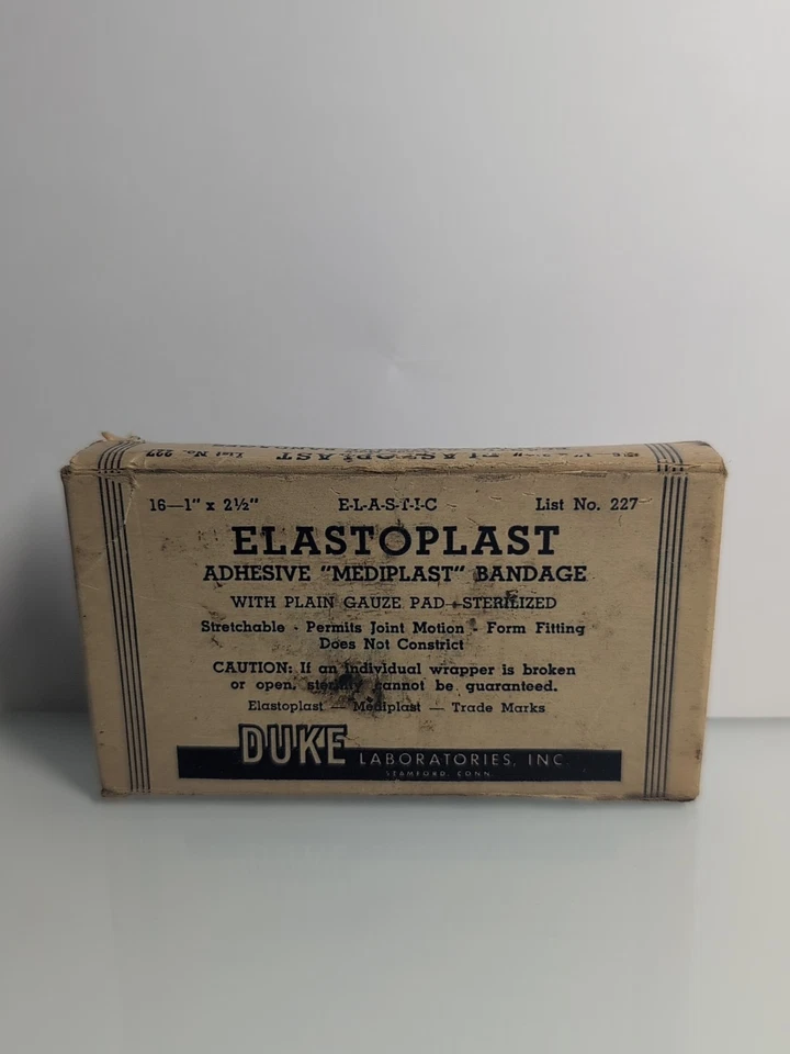 Vintage Elastoplast Adhesivo Mediplast Vendaje Duke Laboratories Foto 2 de 4