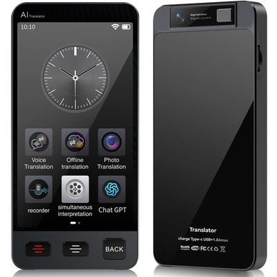 Offline Language Translator Device, M80 ChatGPT Instant Translator No WiFi Neede