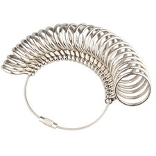 *UK Sizes* British English 27Pc A-Z Metal Finger Sizer Ring Measure Gauge Tool