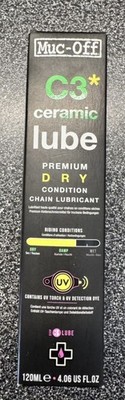 Muc-Off C3 Dry Ceramic  Bike Chain Lube - 120ml, Drip