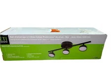 ETi Fixed Track Lighting Kit 20" 3Light Matte Black Adjustable Color Temperature