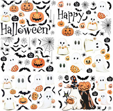 Halloween Window Clings, 137 Pcs Ghost Halloween Static Stickers
