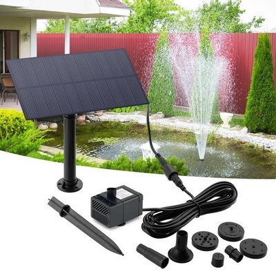 5W Solar Powered Water Fountain Pump with Nozzle,for Ponds,Pool and Fish Tank