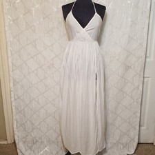 Asos Swim Strappy Modal Maxi Dress Size 4 White Beachy Summer Festival