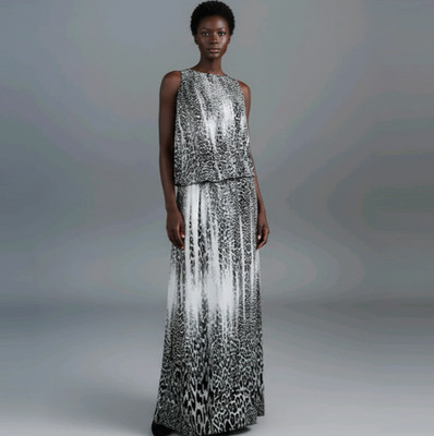 WALLIS Damen Kleid in voller Länge ''LIMITED EDITION'' Animaler Print doppelte Weite Gr.12