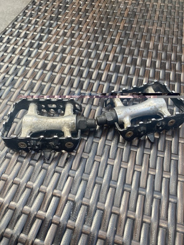 Retro VP Mtb Pedals Alloy Black 9/16 Axels Retro Mtb Pedals Flat