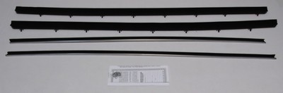 Window Sweeps Weatherstrip for 1972-1976 Ford Ranchero Black Front Left Right