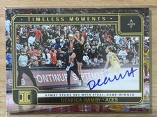 2025 Impeccable WNBA Dearica Hamby Timeless Moments Signatures #TMS-DH Gold /49