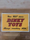 Vintage DINKY TOYS Shop Advertising Board. 1950'S/60'S Original. Very Rare VGC