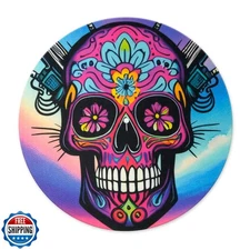sdroceRyaM Turntable Platter Mat, 12 Inches Record Mat Felt Skull Pattern Ant