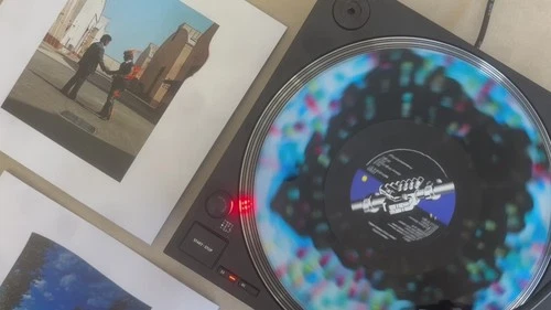 Pink Floyd - Wish You Were Here 50th An - Quadratic Splatter Vinyl LP Blood Recs