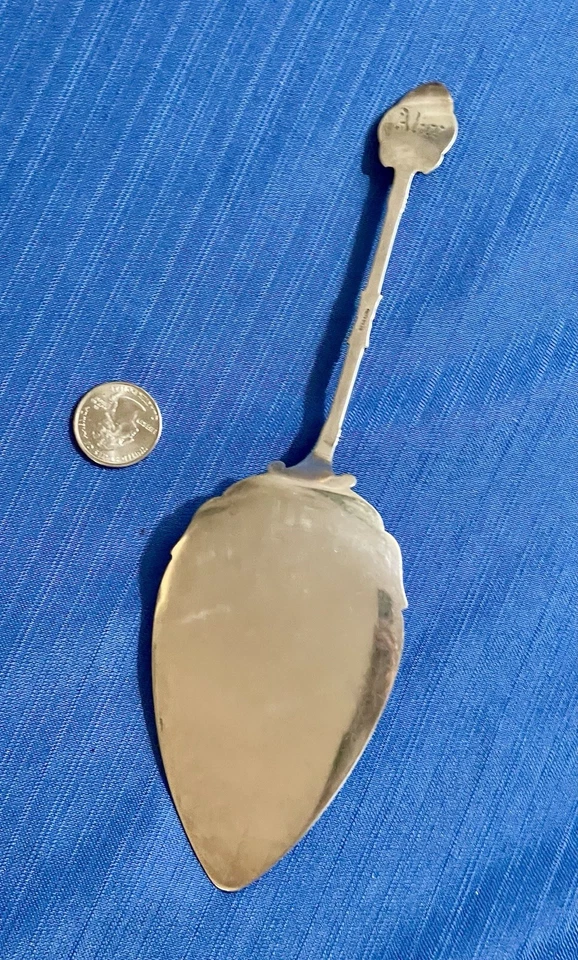 Редкий сервиз для выпечки из чистого серебра Whiting Lotus 10 дюймов яркая огранка египетское возрождение - Изображение 2 из 4