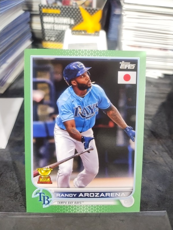 2022 Topps Japan Edition - Randy Arozarena Gold Cup RC #69 Jade Green 23/75