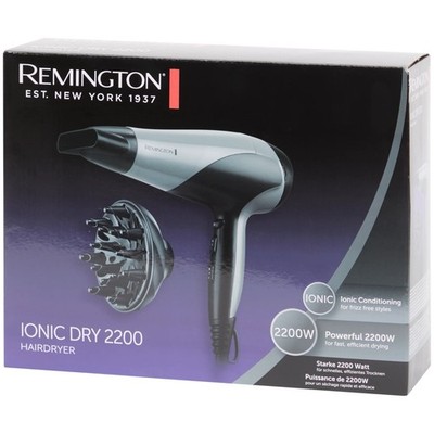 Remington Ionen-Haartrockner   Ionic Dry 2200   2200W   Frizz-Kontrolle   Neu