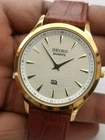 Vintage Seiko Quartz Japan Made White Dial Men's Wrist Watch Looking Good