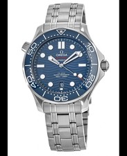 New Omega Seamaster Diver 300M Blue Dial Stee...