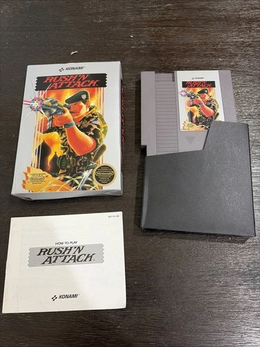 Rush'n Attack (Nintendo NES, 1987) Authentic Complete 5 Screw Variant
