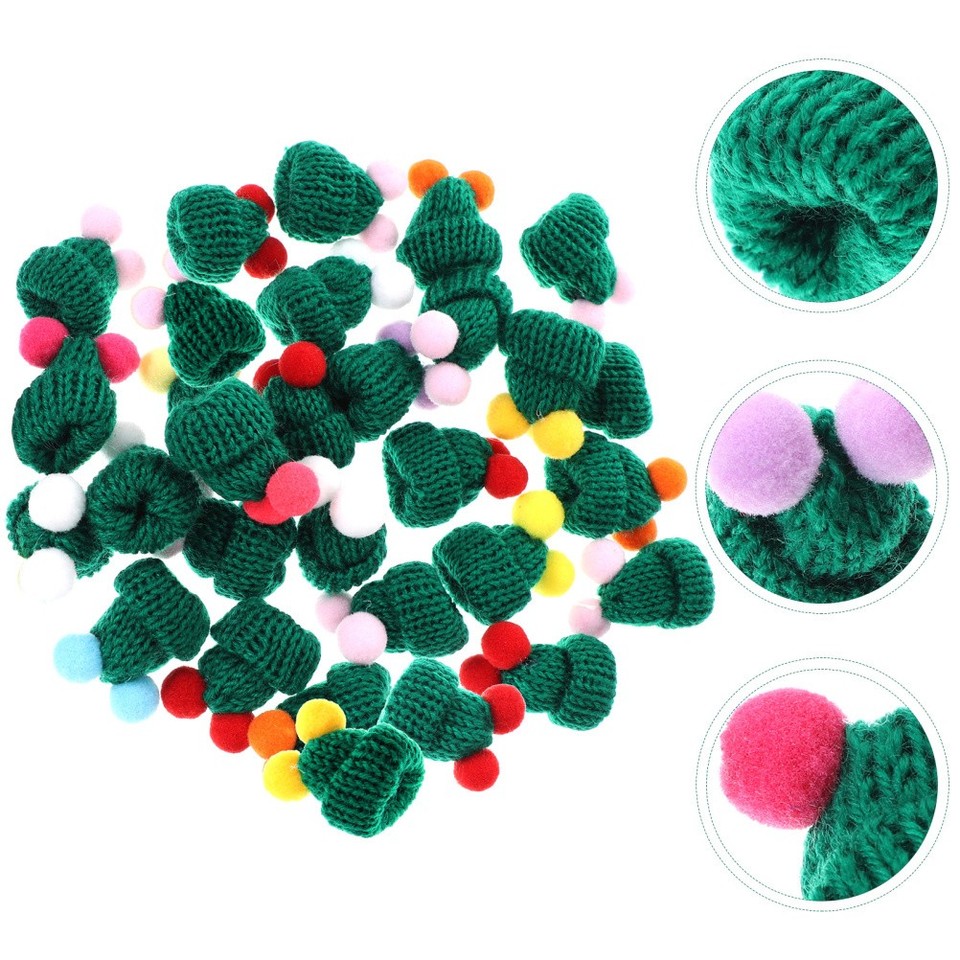 Gadpiparty 40 Pcs Mini Bonnet Mini Chapeaux De Père Noël Pour L