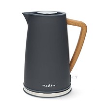 Nedis Wasserkocher - 1.7 l - Soft-Touch - Grau - Um 360 Grad drehbar - Verdeckte