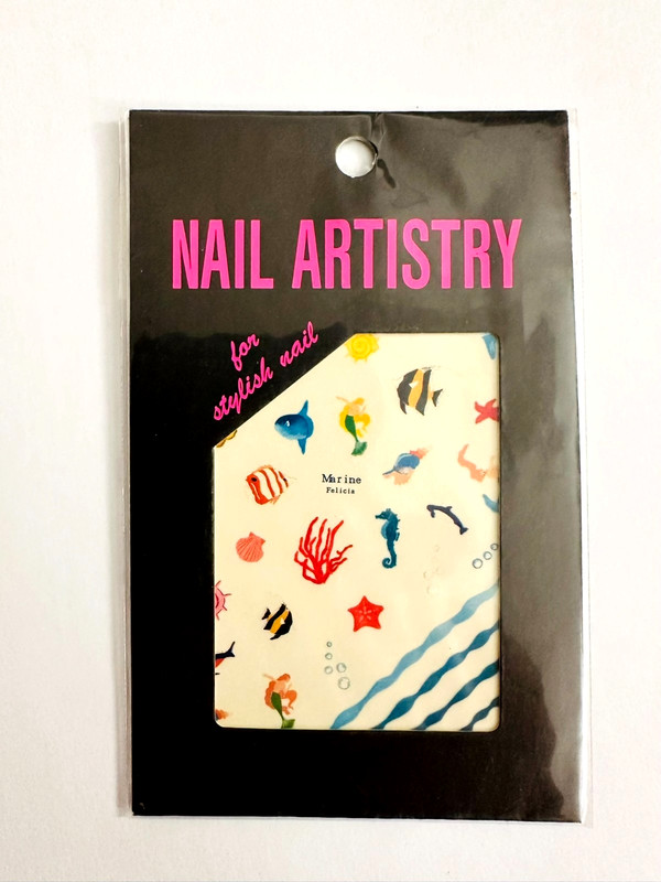 Vintage Nail Water Decals Designs Stickers Marine Felicia Fishes, Mermaids...
