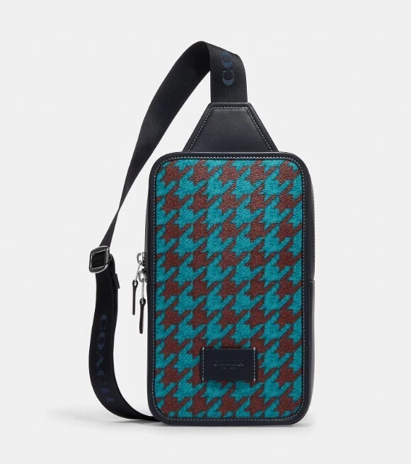 ZAINO COACH HOUNDSTOOTH SULLIVAN PACK NUOVO CON ETICHETTE CJ588 1 CINGHIA BORSA A MANO BORSA A TRACOLLA
