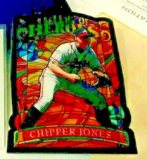 1999 gallery of heroes jumbo CHIPPER JONES GH12 1998 STAINED GLASS