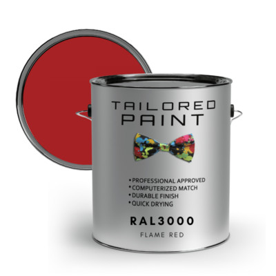 RAL3000 FLAMMENROT matt uPVC Fenster & Tür 1K Pinsel oder Spray On