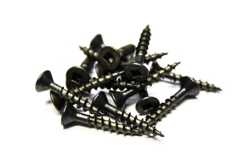 (500) 8x1 Vierkant Flachkopf Holzschrauben (einfach und geschmiert) - Bild 1 von 2