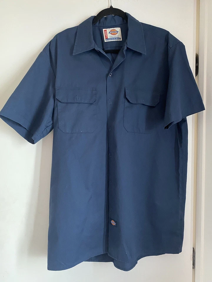 Camisa Uniforme Dickies DOC Impresa Azul Correcciones Prisión Prisionero Prisionero Foto 2 de 4