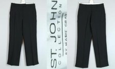 ST JOHN COLLECTION by MARIE GRAY USA Black Stretch Straight Pants Slacks 6