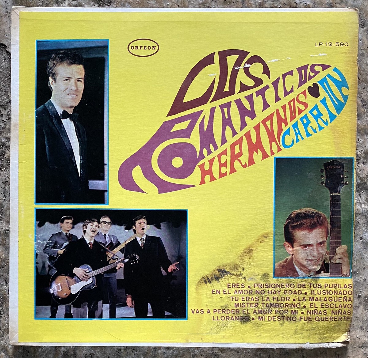 LOS ROMANTICOS HERMANOS CARRION LP LATIN VINYL RECORD ORFEON VG+