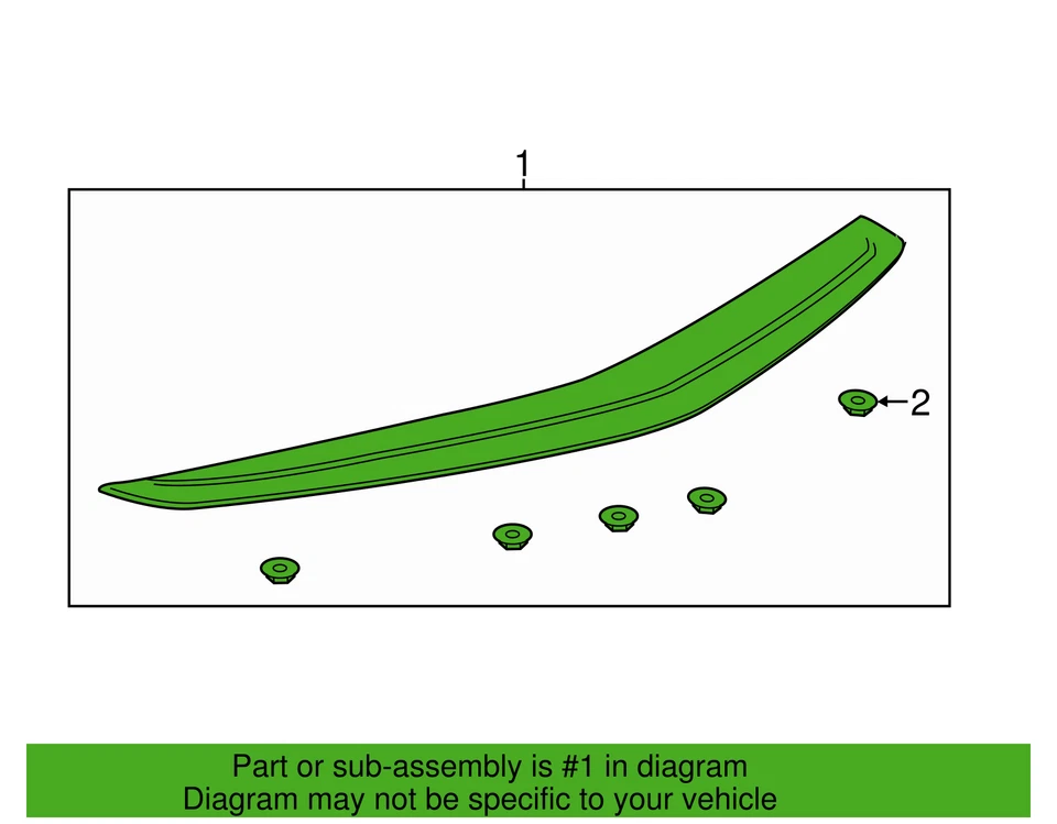 GM CADILLAC CTS 2014-2018 OEM ALERÓN TRASERO PLATEADO con tercer freno integral 23496310 Foto 3 de 3