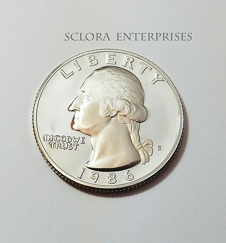 1986 S WASHINGTON *PROOF* QUARTER **FREE SHIPPING**