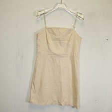 Beach Mini Slip Dress Womens Small Ecru Stretch Cami Summery URBAN OUTFITTERS