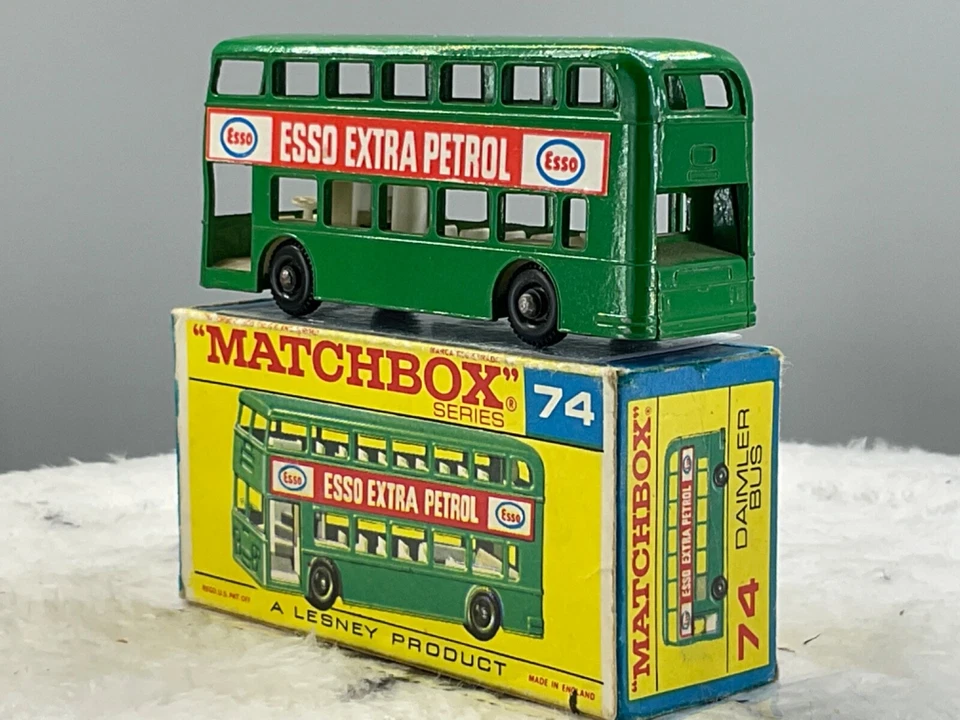 火柴盒莱斯尼 #74B 戴姆勒巴士完好,盒装全原产地,N.O.S — 第 2/4 张图片