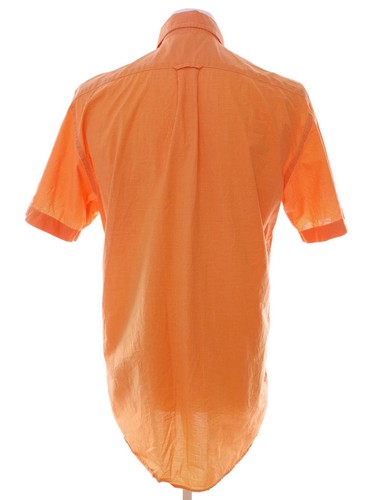 Gant T. M Naranja Hombre Camisa Casual Algodón 100% Manga corta Cuadros - Imagen 3 de 5