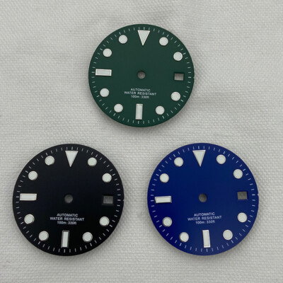 28.50mm Dials C3 Luminous Parts Fit nh35 nh36 nh38  Miyota8215 Eta 2824 Movement