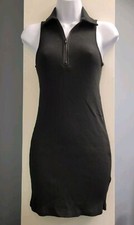 Polo Dress - Front Bodycon by Wild Fable - Black - Sleeveless - Zip Front - M