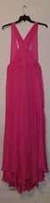 NWOT Nasty Gal Collection Fever Trip Halter Maxi Hot Pink Chiffon Dress  sz XL 