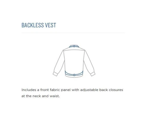White Cotton Pique Tuxedo Openback(backless) Vest with White Pique BowTie image 4