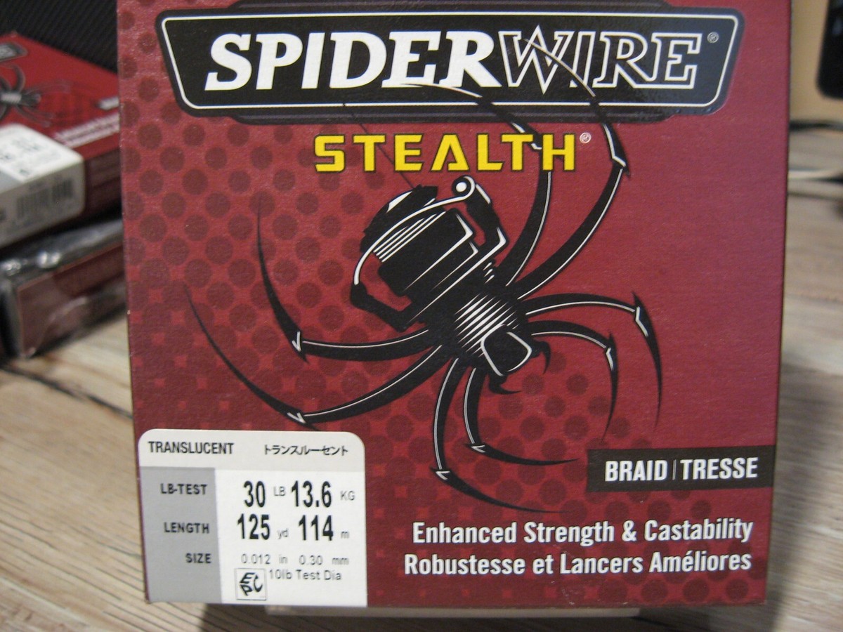 SpiderWire Stealth Braided Fishing Line - 30 LB - 125 Yds - Translucent  Braid