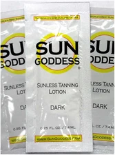 Sun Goddess - Sunless Self Tanning Lotion  DARK (4 Pack) .25 oz - “Best Tanner”