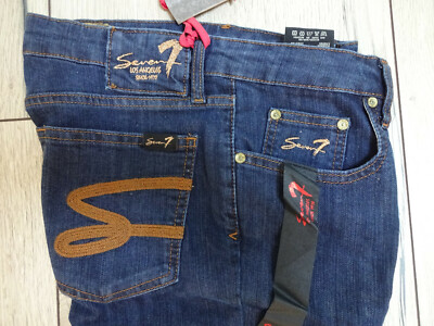 Seven 7 Los Angeles Jeans Hose blau Designer Gr. 32 Boot cut Neu mit Etikett