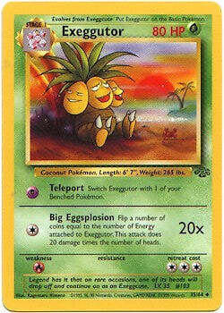 Pokemon Jungle 35/64 Exeggutor Card 