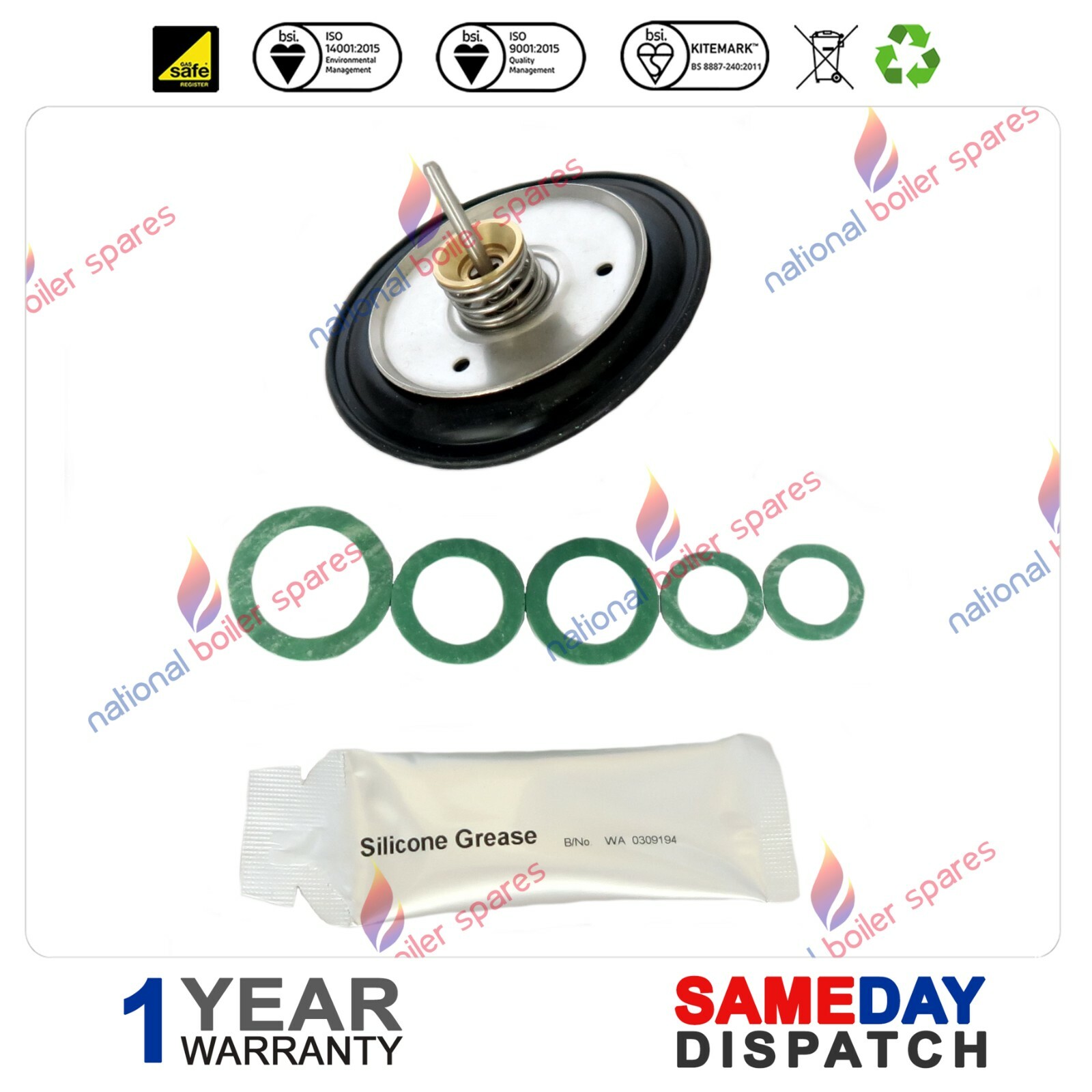 Worcester 230, 240 3 Way Diverter Valve Diaphragm Repair Kit