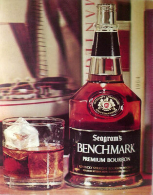 Seagram's Benchmark Bourbon Große 11x14 1960's Vari-Vue Linsenförmiges 3-D Bild