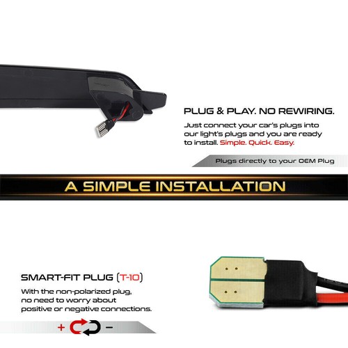 2x Smoked Front Fender Amber LED Side Markers Lights For 1979-1986 Ford Mustang - Picture 5 of 11