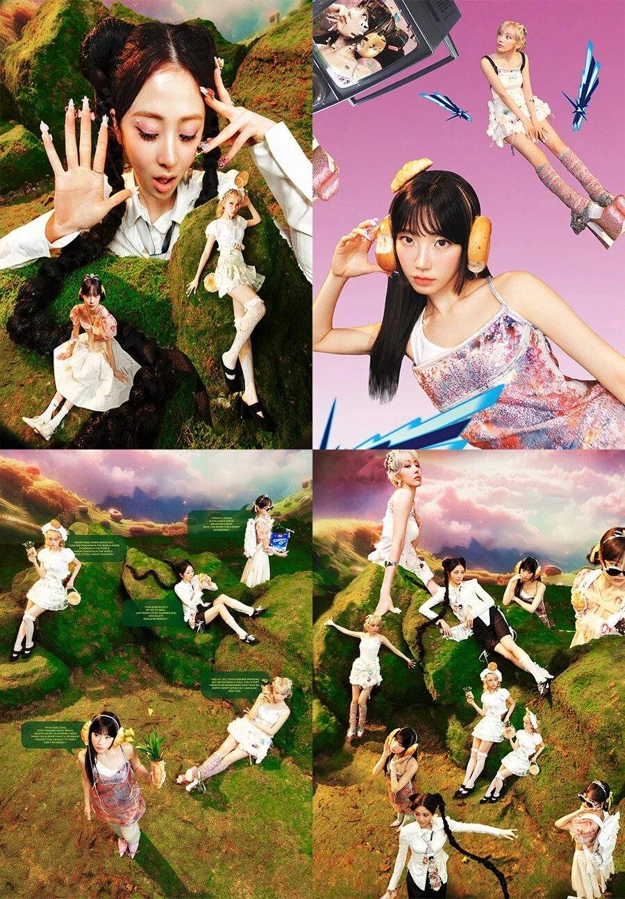 チェウォン　LE SSERAFIM 大阪 weverse ラキドロ 2種コンプ LE SSERAFIM [CRAZY] 4th Mini Album WEVERSE 2 Ver SET/2QR Card+