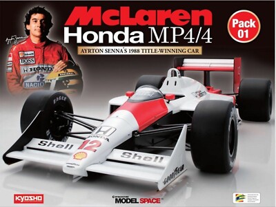 DeAGOSTINI KYOSHO ホンダ MP4/4 セナフィギュア 1/8 DEAGOSTINI 1/8 McLaren Honda MP4/4 No.1-70 Full Kit Ayrton Senna